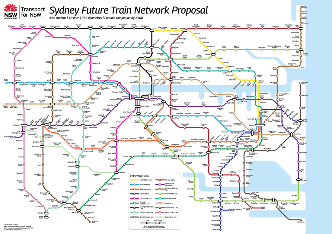 Sydney Future Train Network Proposal Roads Australia